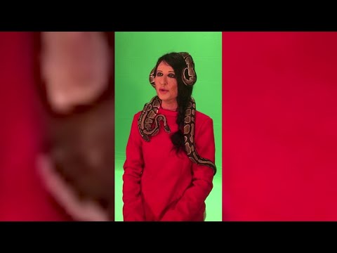 Virginia Raffaele con i serpenti in testa come Marina Abramovic: l'imitazione è a regola d'arte