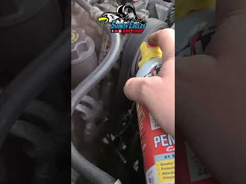 Part of a video titled Say Goodbye To Annoying Pulley Noise With This Redneck Life Hack!