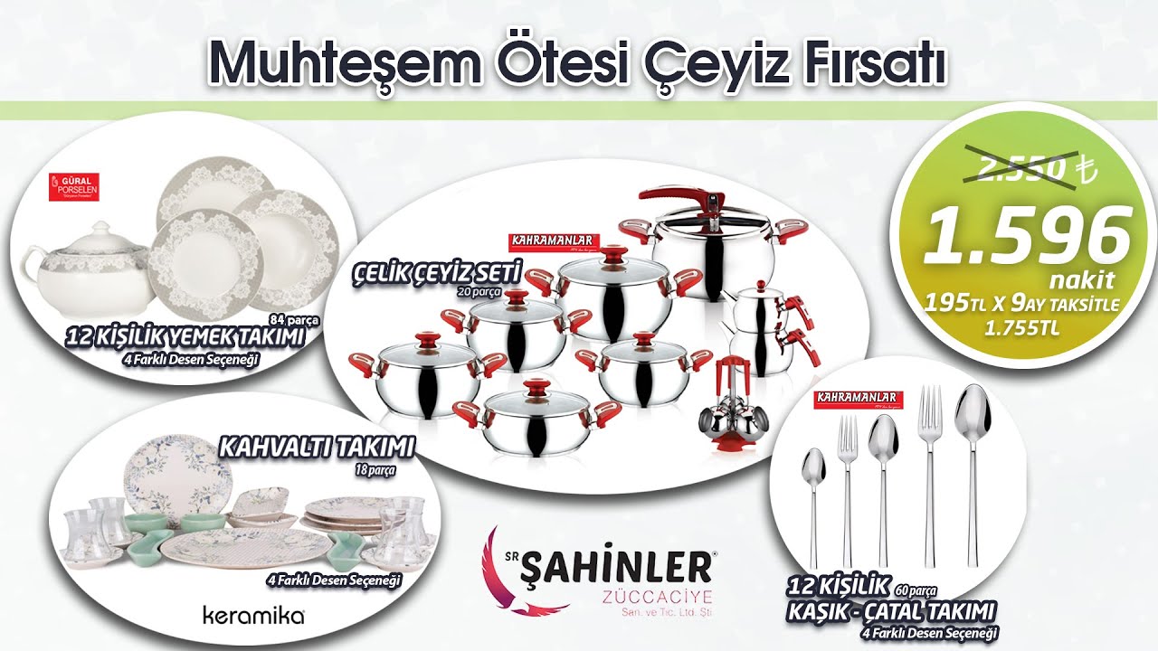 Muhteşem Ötesi Çeyiz Kampanyası -- 1596tl'yeÇeyizinizi Tamamlayın