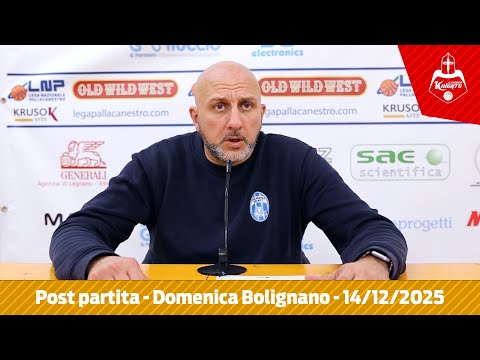 Legnano vs. Capo d'Orlando post-match | Domenico Bolignano, December 14, 2025
