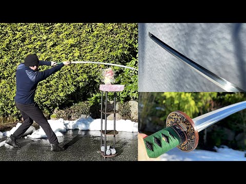 Nodachi (5 Feet Japanese Field Sword) Test Cutting & Review - Katana by Ryan Sword