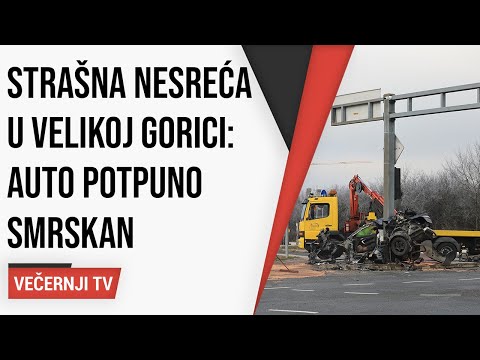 Strašna prometna nesreća u Velikoj Gorici: Auto potpuno smrskan, vozač prevezen u bolnicu
