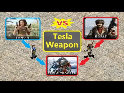 when Tesla Trooper gives you his weapon - Tanya vs Boris - Red Alert 2