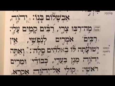 תהלים פרק ג׳ Tehilim perek 3 Psalms chapter 3 מזמור לדוד בברחו