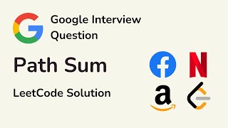 YouTube video 'Path Sum - Google Interview Questions - LeetCode 112 Solution - C++'