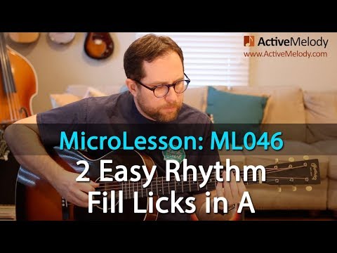 Learn 2 easy fill licks that you can play in any key - Rhythm Guitar Lesson - ML046