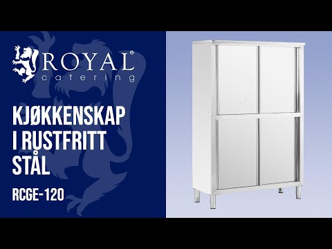 video - Kjøkkenskap i rustfritt stål - 120 cm