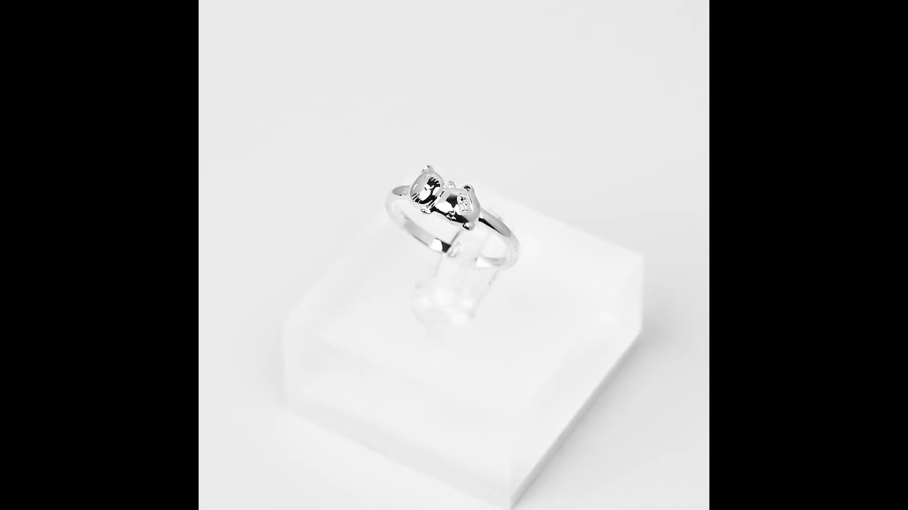 Nhẫn Bạc NCJ25 Mèo Thần Tài Chariot Jewelry