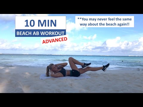 10 MINUTE KILLER BEACH AB WORKOUT - ADVANCED // No Equipment// Follow along // no talking!