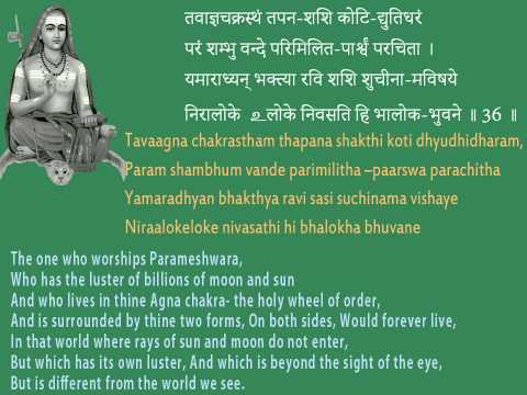 Curing of all diseases  | Soundarya Lahari Shloka 36