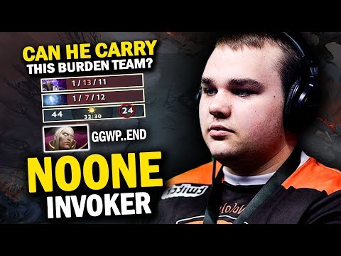NoOne Invoker - THE BEAST At Middle Lane | Can He Carry A Burden Team??  Dota 2 Invoker