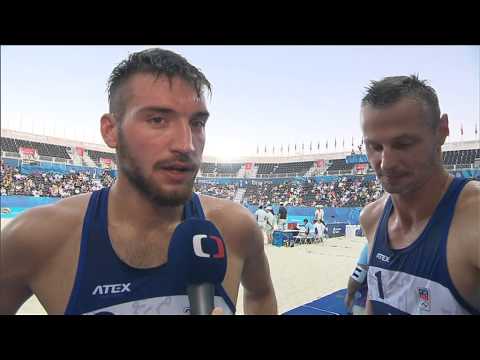 EH - plážoví volejbalisté Přemysl Kubala a Jan Hadrava po čtvrtfinále