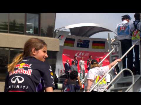 Canadian F1 2014 - Podium. Daniel Ricciardo first win