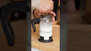 froth your milk in a french press
