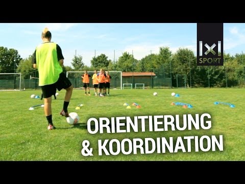 Football drill for improved orientation & coordination - innovative football training