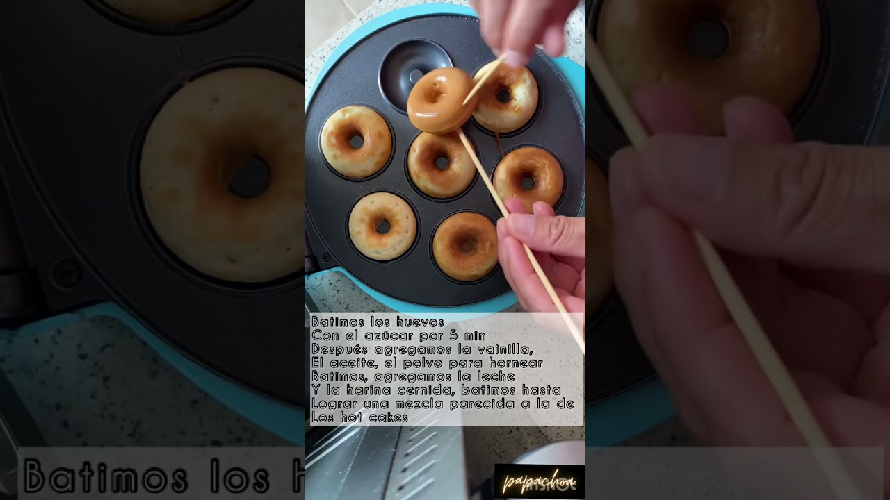 Mini donas 📢ahí  les va la receta #donitas #mexico #papachoa