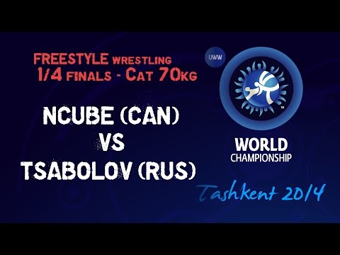 Quarterfinal - Freestyle Wrestling 70 kg - C. NCUBE (CAN) vs K. TSABOLOV (RUS) - Tashkent 2014