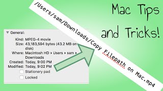 Copy the Filepath on a Mac