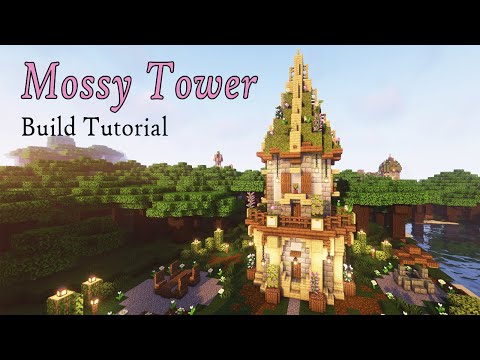 Minecraft Moss Tower | Cottagecore Moss Tower House Tutorial