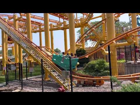 Off-ride footage of a Mad Mouse train