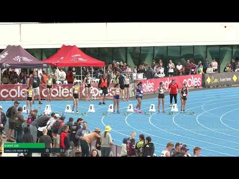 Girls U15 100m Timed Final 1: 2022/23 State Track and Field Championships