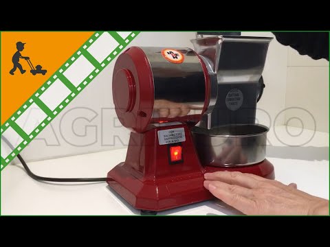 Basic Red Vintage Electric Cheese Grater in molten aluminium - 350 W motor - Customer's video