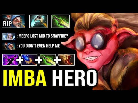 NEW Imba Hero to Counter MEEPO with Aghanim Snapfire Mid Ultra Kill Crazy Spit Out DotA 2