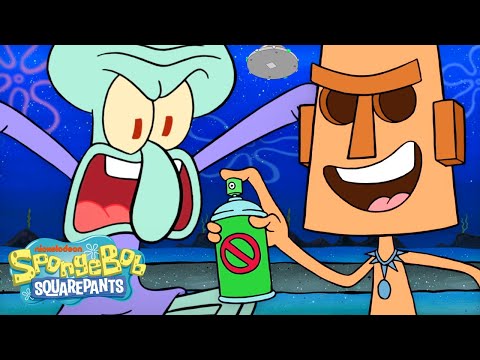 Squidward’s Alien Encounter 🛸👽 | Full Scene | SpongeBob