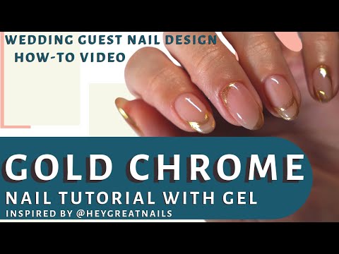 Gold Chrome Gel Nail Tutorial | DIY Chrome Nails | OPI Gel Color