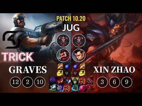 SK Trick Graves vs Xin Zhao Jungle - KR Patch 10.20