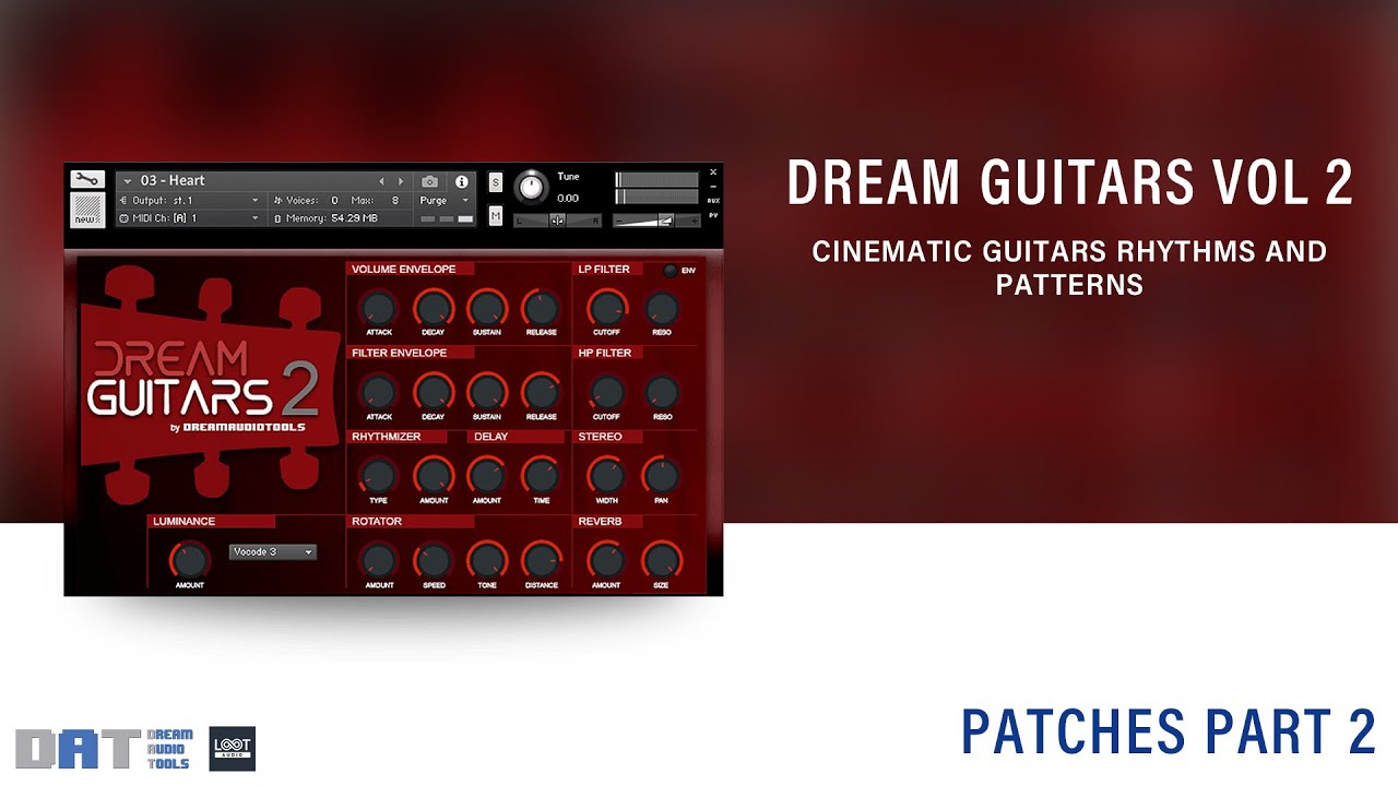 Dream Guitars Vol 2 // Cinematic Sample Library for Kontakt // Patches Walktrough Part 2