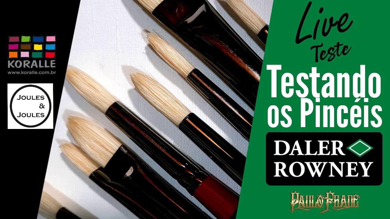 Live #19 - Testando os pincéis Daler Rowney - Georgian no o papel Canson Figueras