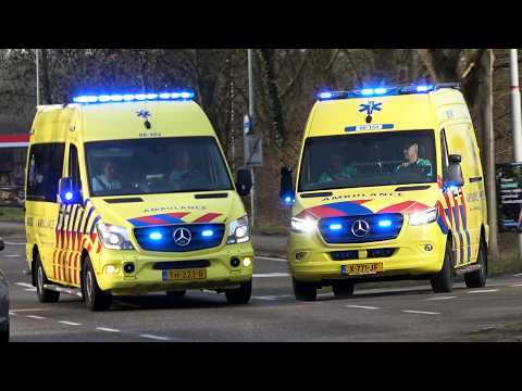Spoedritten in Doetinchem | [IC-] Ambulances met zwaailicht en sirene