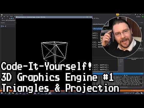 Part of a video titled Code-It-Yourself! 3D Graphics Engine Part #1 - Triangles & Projection