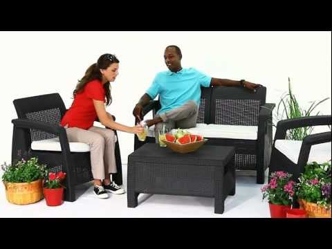 Миниатюра изображения товара Диван садовый Keter Corfu Love Seat / 227644 (капучино)