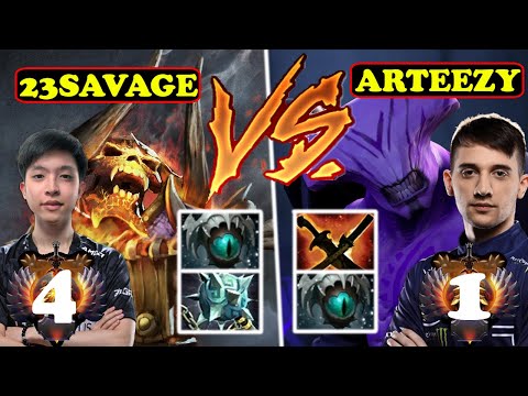 23SAVAGE CLINKZ META CARRY SNEAK ATTACK VS ARTEEZY FACELESS VOID #1 CARRY | DOTA2ORBS
