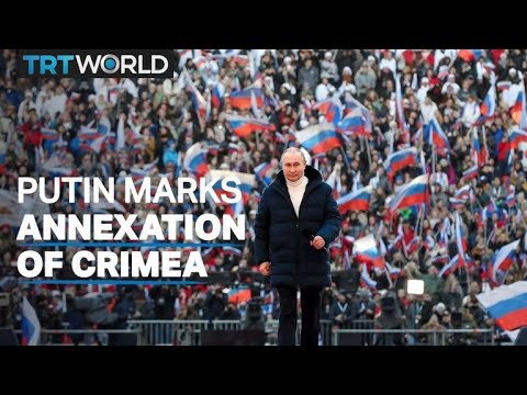 President Putin speaks at event marking Crimea annexation