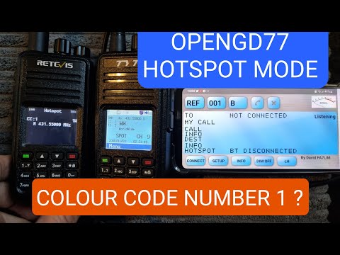 OPENGD77 - Hospot Mode - SCREEN SAYS COLOUR CODE 1 ??