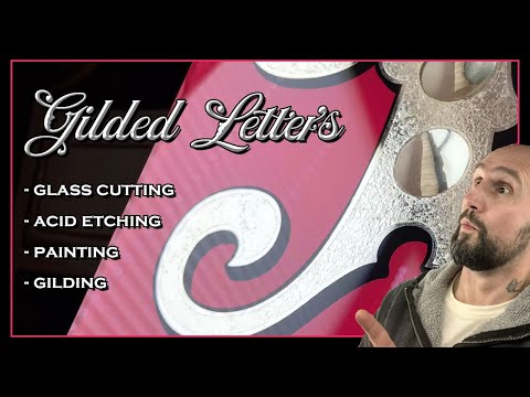 Decorative glass sign processes