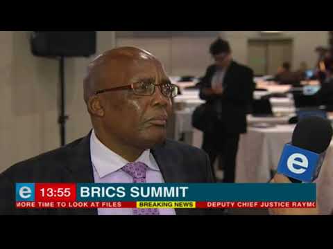 Minister of Health, Dr Aaron Motsoaledi speaks to eNCA at BRICS2018