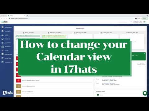 17hats Tutorial: How to change the Calendar view