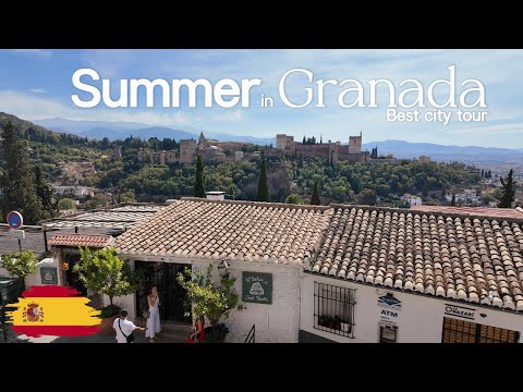 A Peaceful Walk Through Granada, Spain Ending with a Spectacular View 🇪🇸 | 4K Walking Tour | ASMR