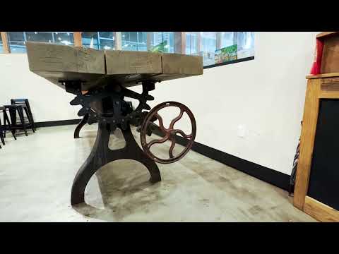 Montana Ironworks' custom table for Indi Chocolate