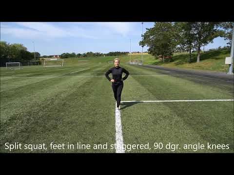 Inline lunge balance - split squat - for legs and stability