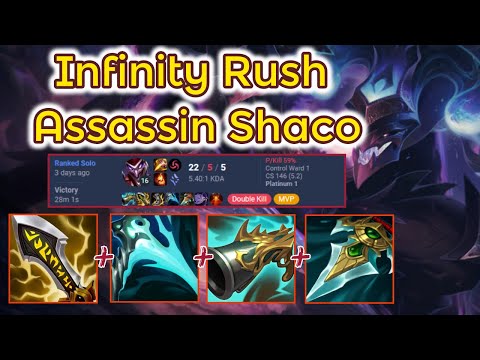 Infinity Edge Rush 22 Kills Shaco - S13 Ranked [League of Legends] Full Gameplay -Infernal Shaco