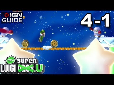 New Super Luigi U 3 Star Coin Walkthrough - Frosted Glacier 1: Broozers and Barrels