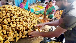 Very Huge Samosa Making Process Video | Biggest Samosa Making in Rajahmundry Samosa Hub Recipe