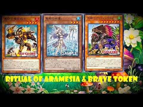 (YGOPRO)Ritual of Aramesia & Brave Token deck,Aquamancer of the Sanctuary new