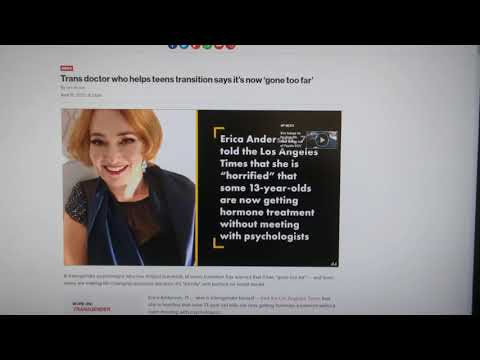 Dr. Erica Anderson — "Het is te ver gegaan" — transgender psycholoog waarschuwt
