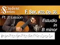 Lesson: Study in B Minor, #22, Op. 35, Fernando Sor | Part 2 | Student Series